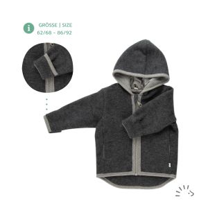 Kapuzenjacke aus Wollfleece