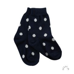 0516/Dark Blue-Dots Ecru