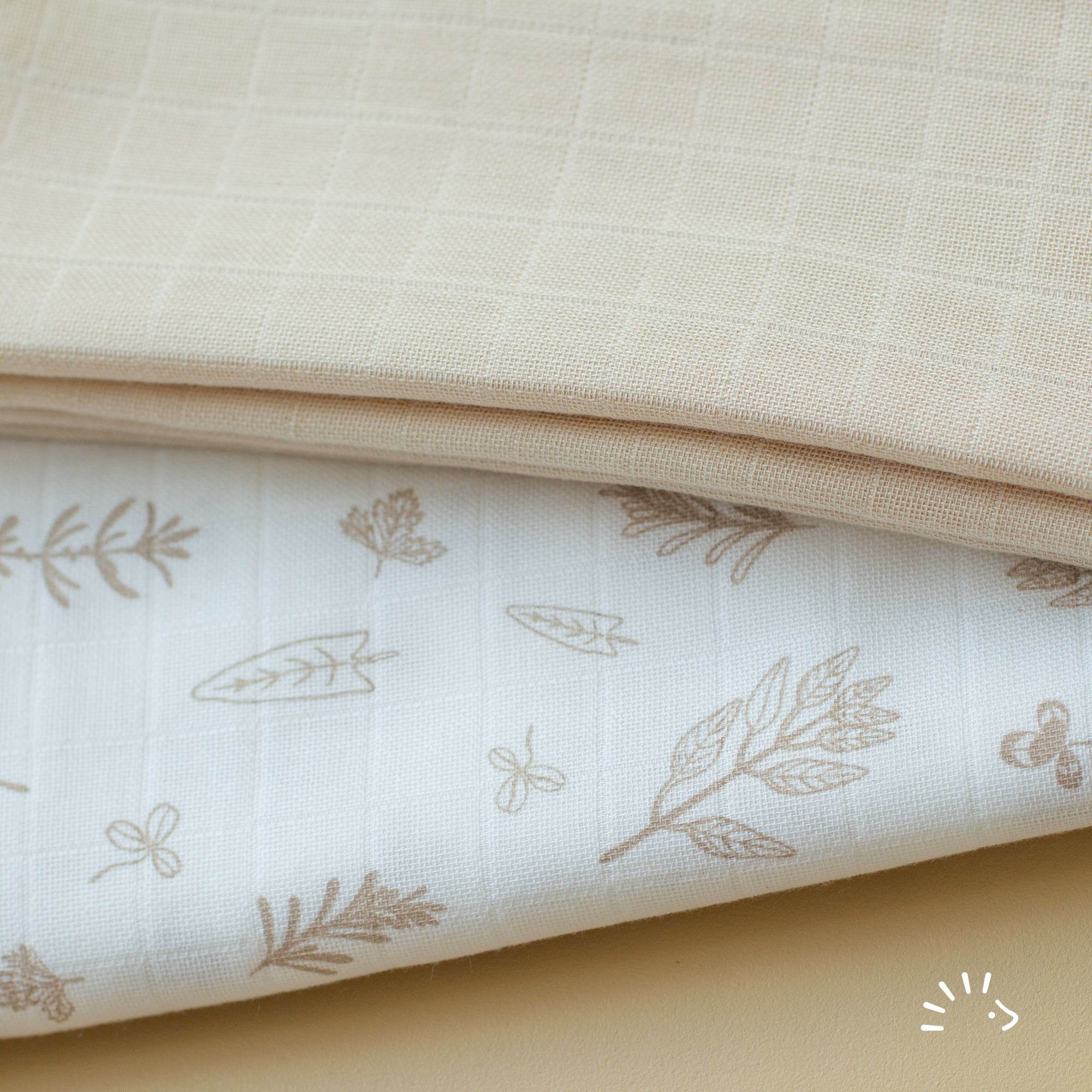 2x Mullwindel kbA Baumwolle GOTS