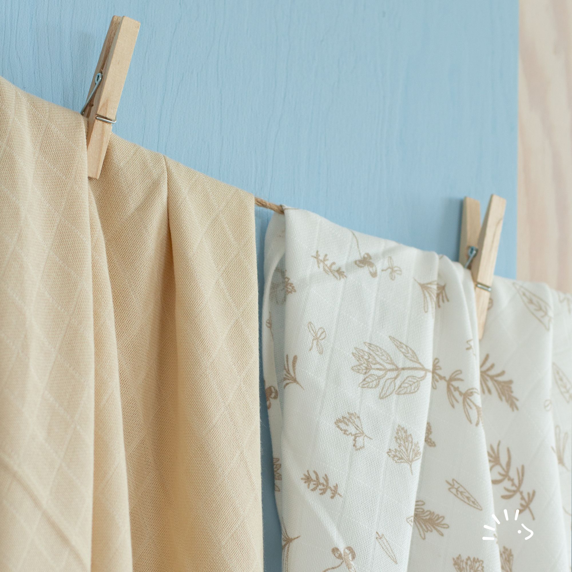 2x Mullwindel kbA Baumwolle GOTS