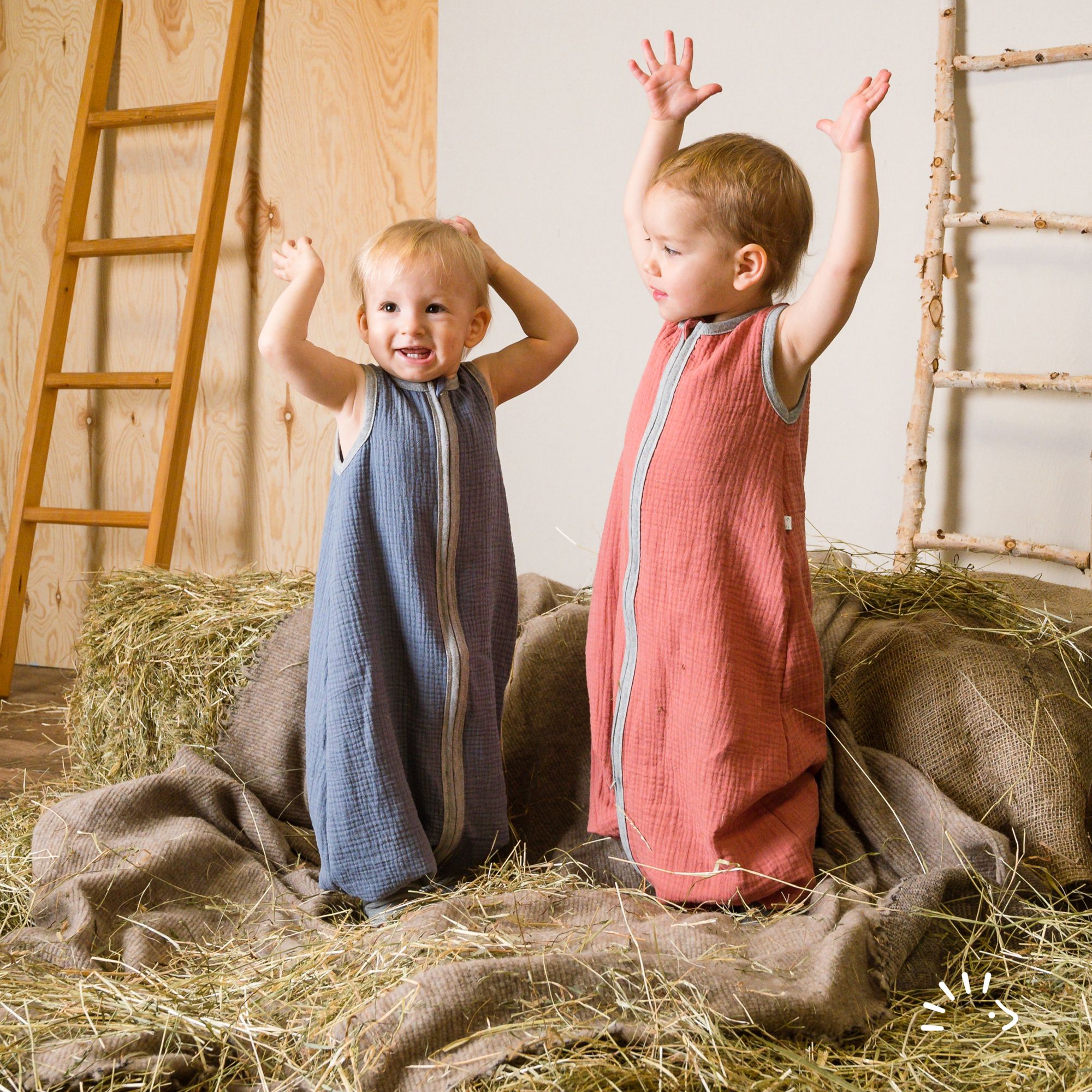 Schlafsack mit Beinen Musselin GOTS