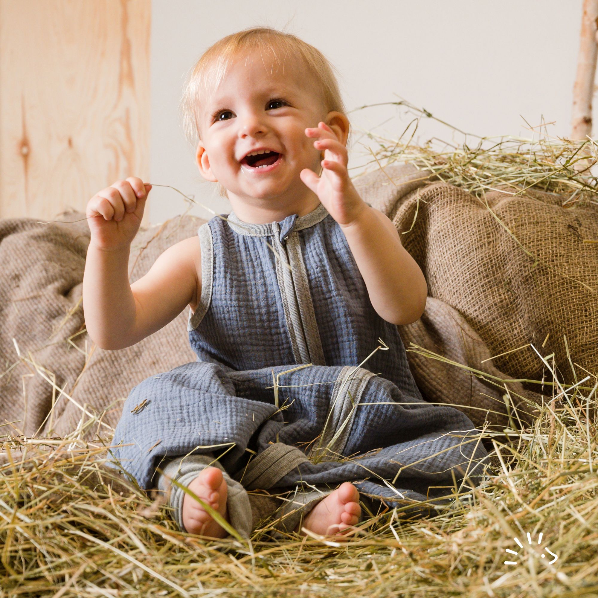 Schlafsack mit Beinen Musselin GOTS