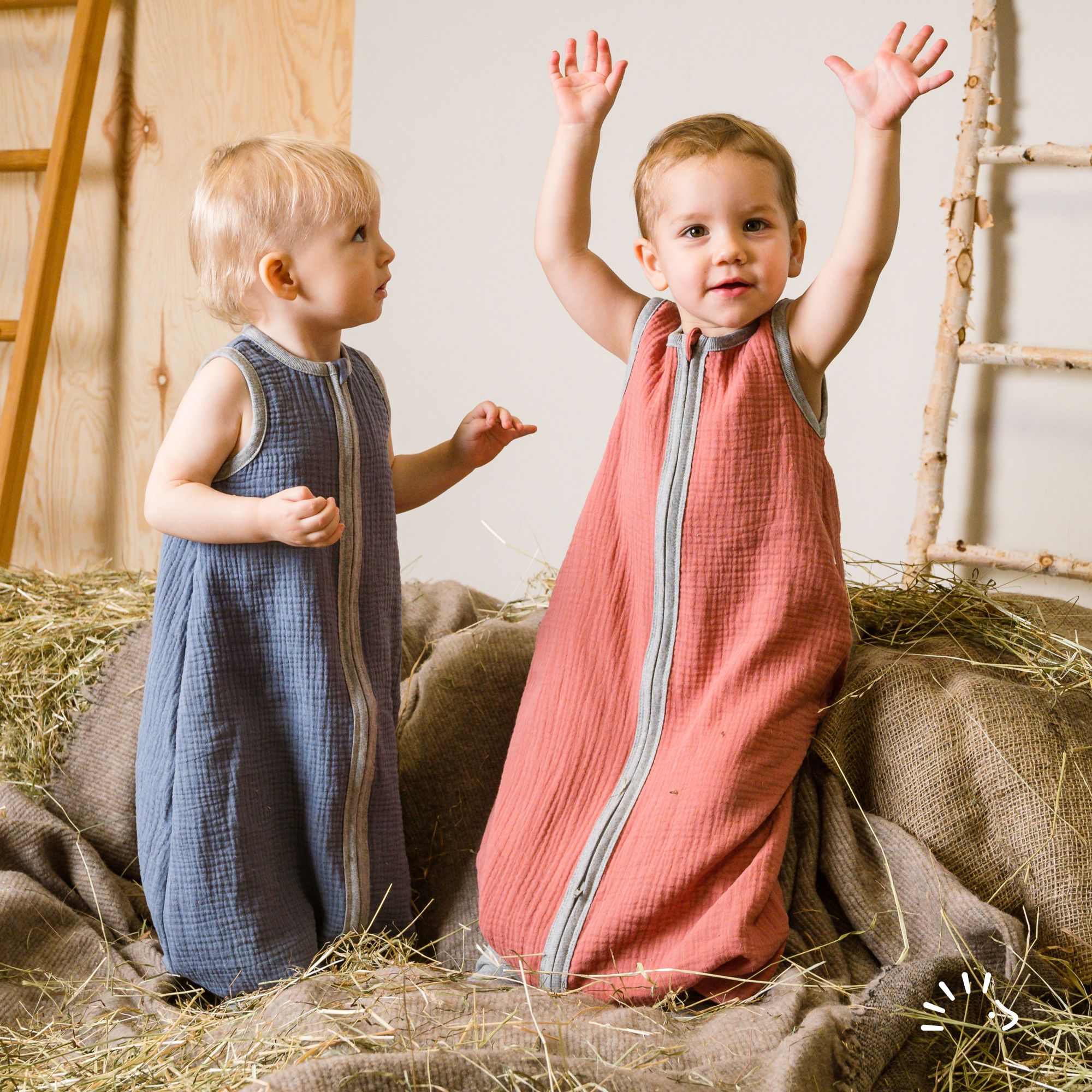 Schlafsack mit Beinen Musselin GOTS