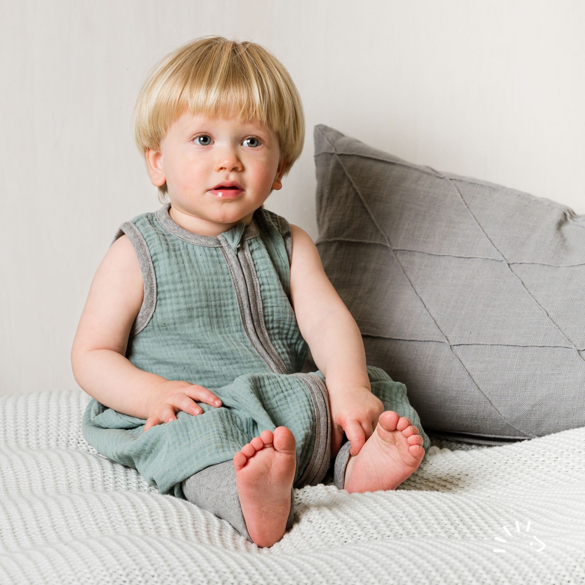 Schlafsack mit Beinen Musselin GOTS