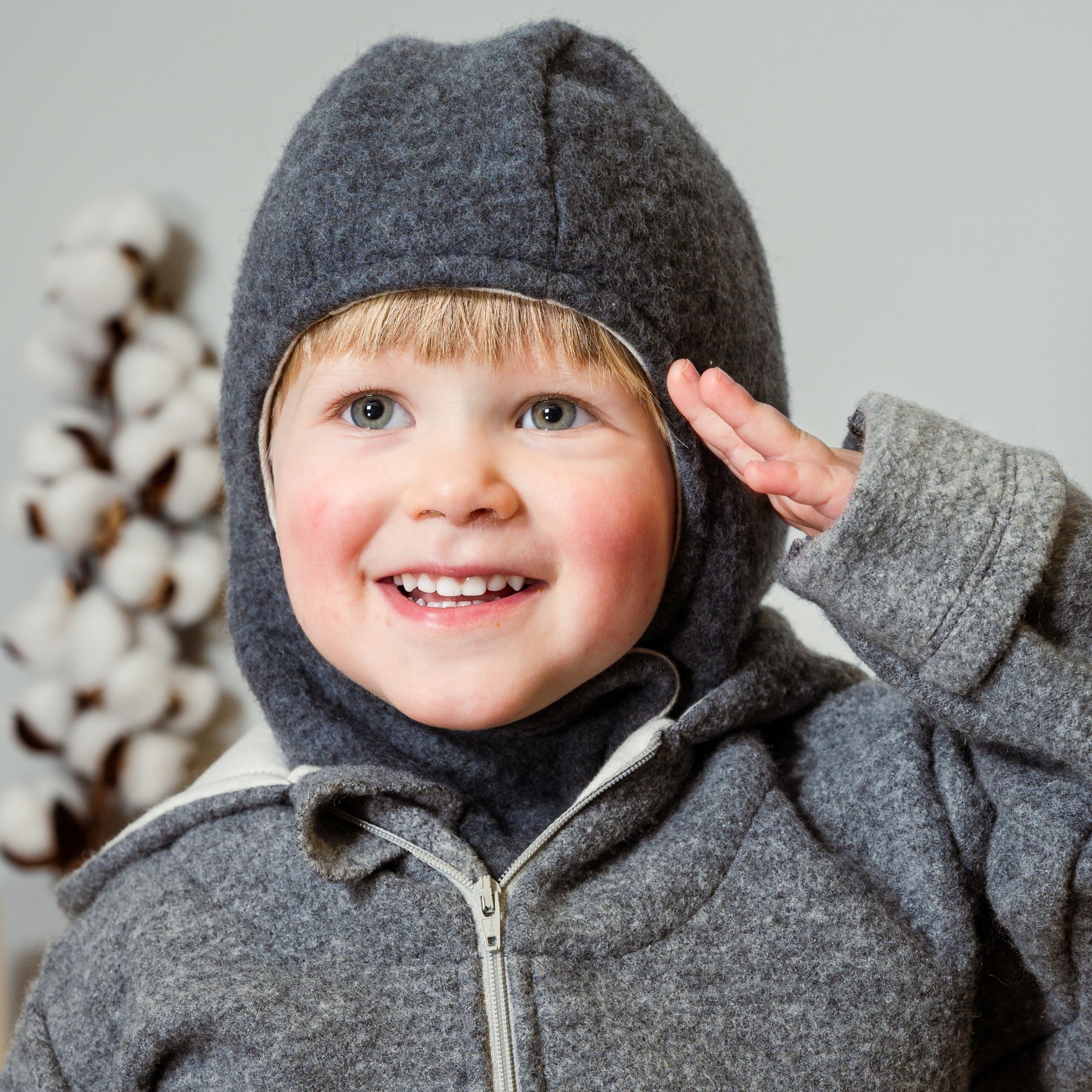 Schlupfhaube Wollfleece GOTS