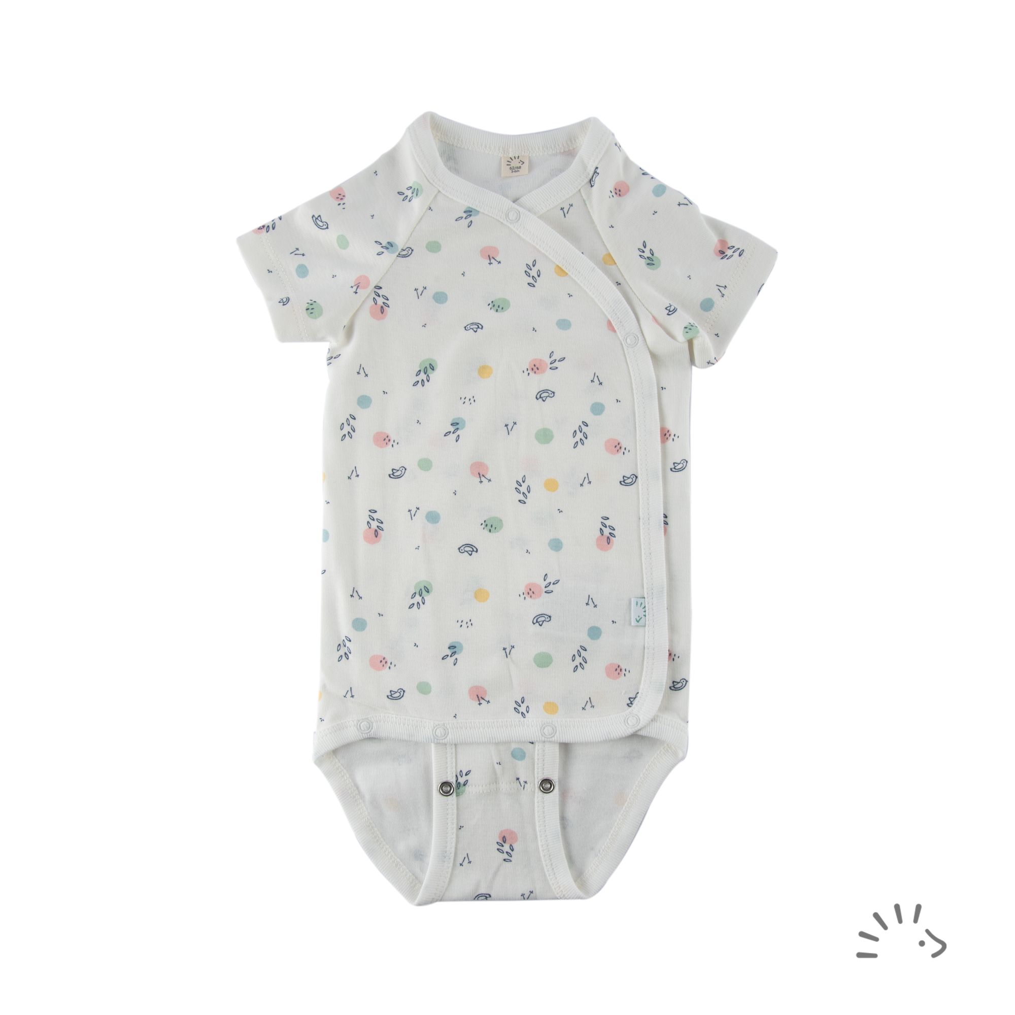 Wickelbody 1/2 Feinripp GOTS