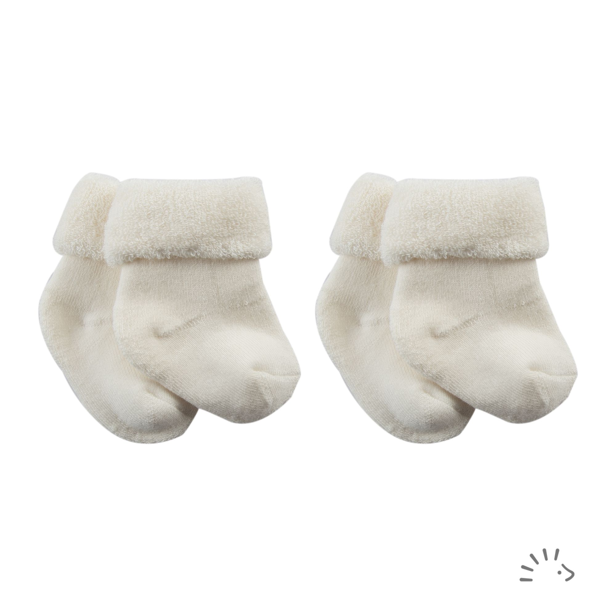 2 Paar Babysöckchen Baumwolle-Elasthan GOTS