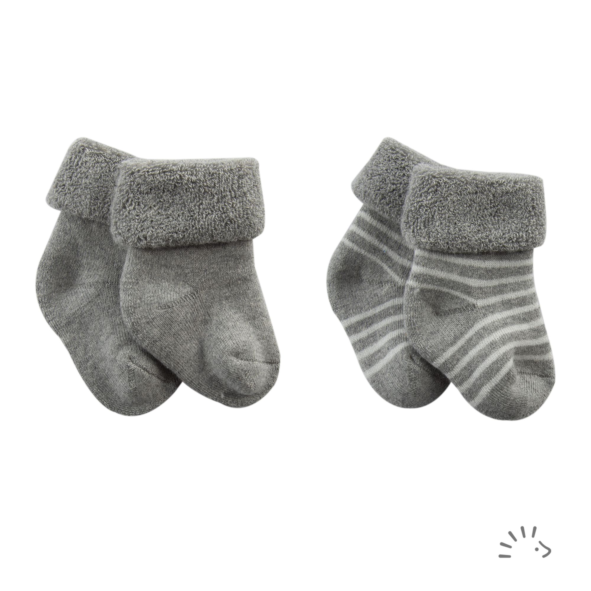 2 Paar Babysöckchen Baumwolle-Elasthan GOTS