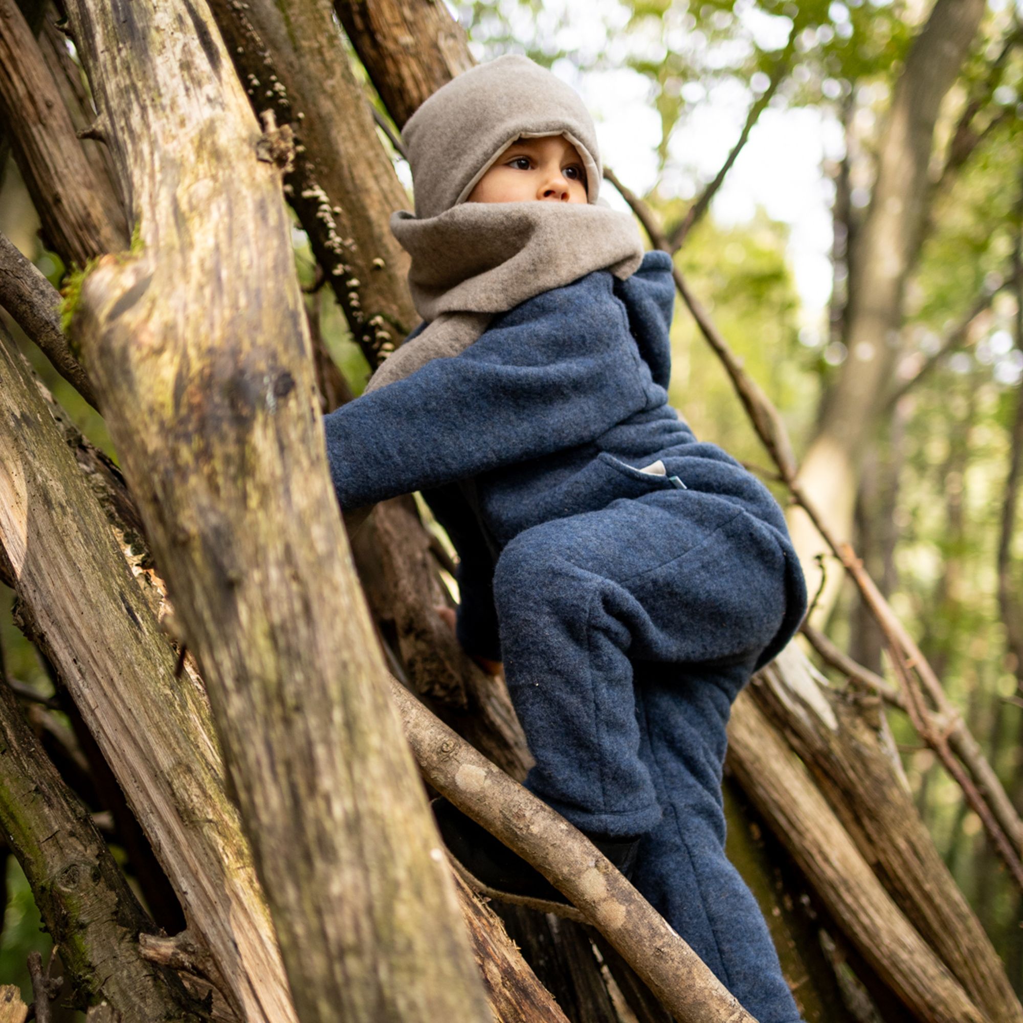 Outdoorhose aus Wollfleece Neu