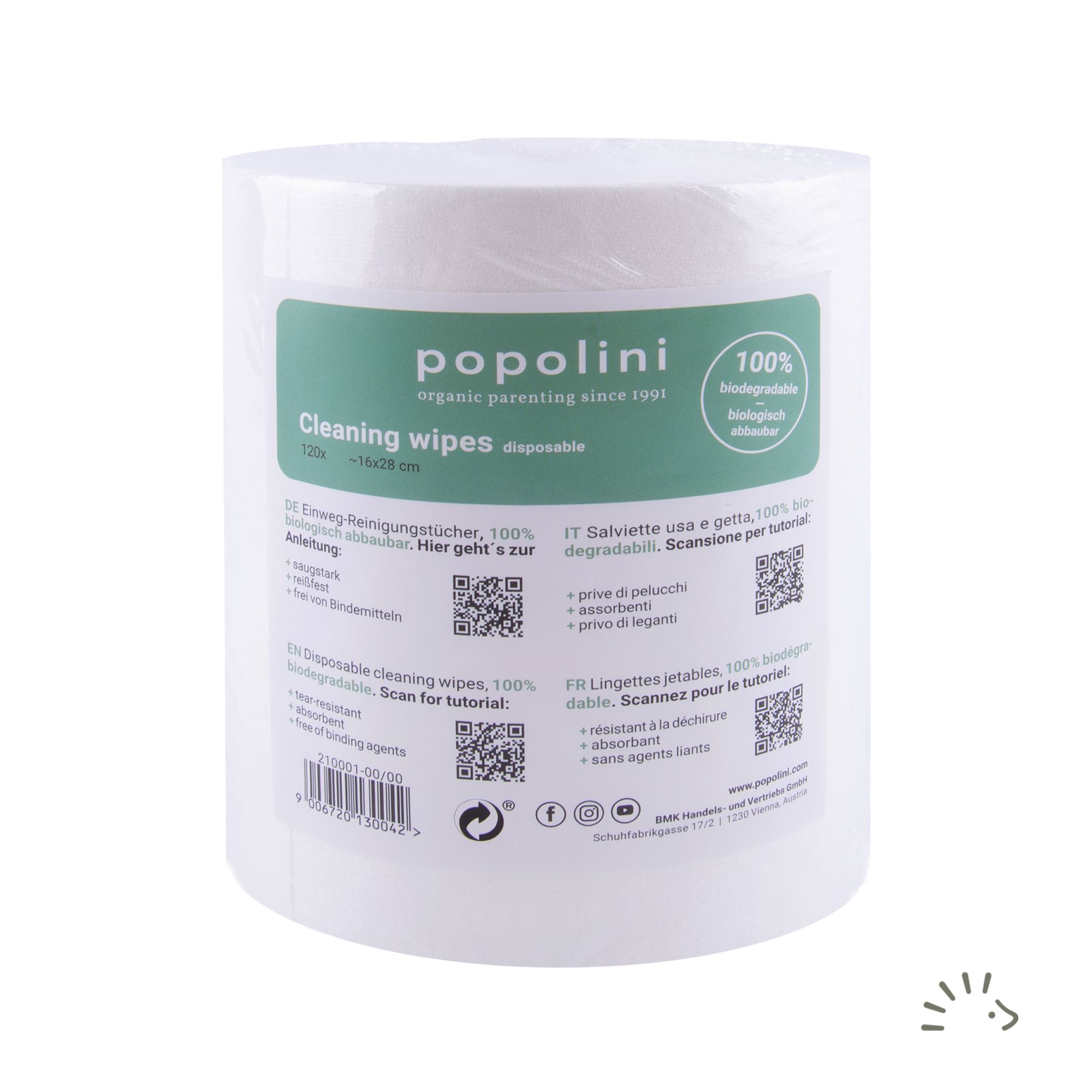 Einweg-Reinigungstücher Zellulose/Viskose (120 Bla