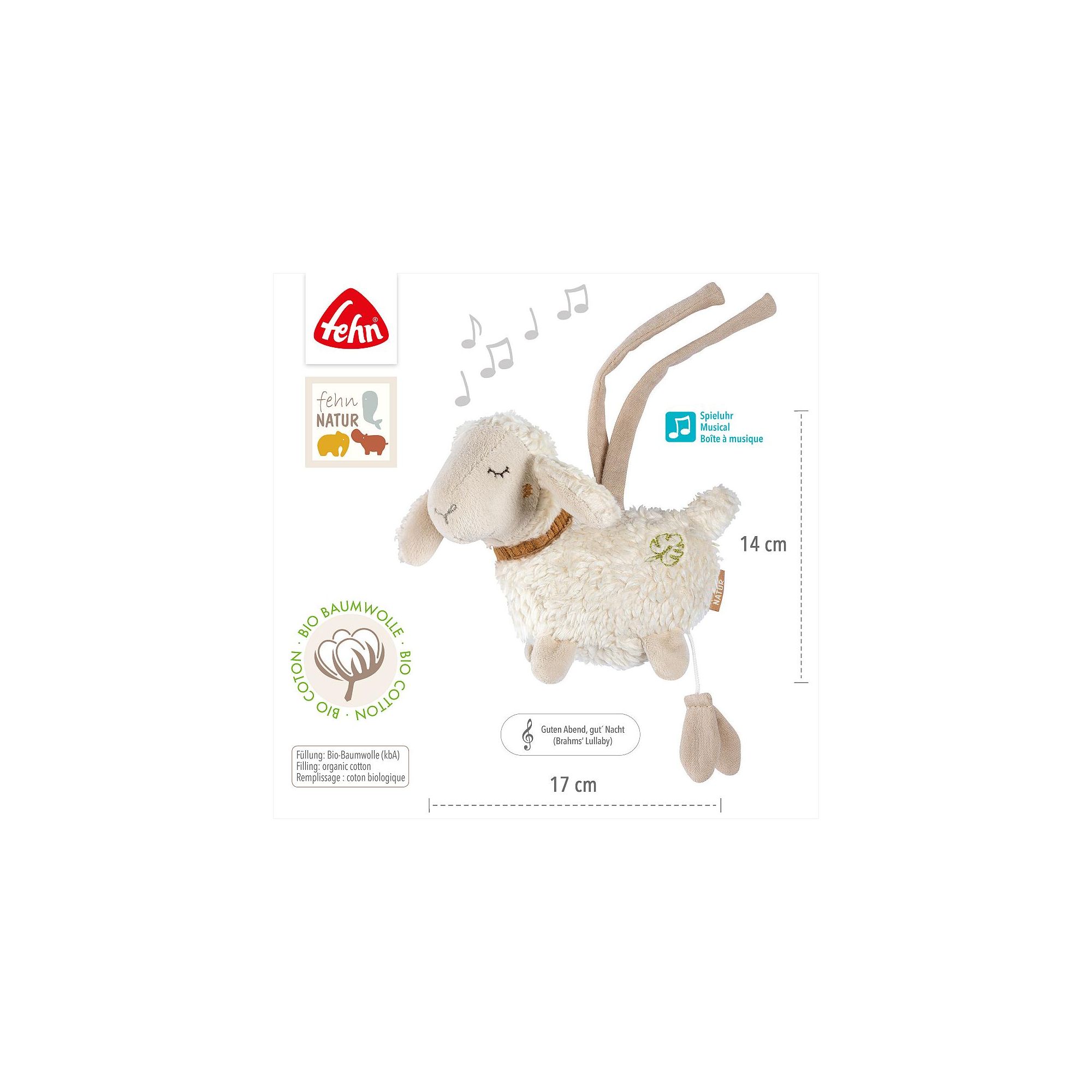 Mini-Spieluhr Schaf NATUR