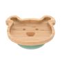 LÄSSIG Bambus Teller m. Saugnapf Hund