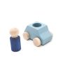 Wooden car with blue figure 121312