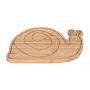 LÄSSIG Frühstücksbrett Bambus Schnecke