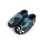 Lederschuhe / Delfin blau