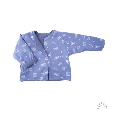 Gefütterte Wendejacke Musselin GOTS/Single Jersey