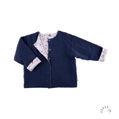 Gefütterte Wendejacke Musselin GOTS/Single Jersey