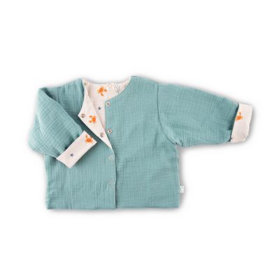 Gefütterte Wendejacke Musselin GOTS/Single Jersey