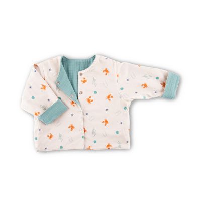 Gefütterte Wendejacke Musselin GOTS/Single Jersey