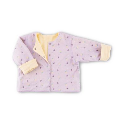 Gefütterte Wendejacke Musselin GOTS/Single Jersey