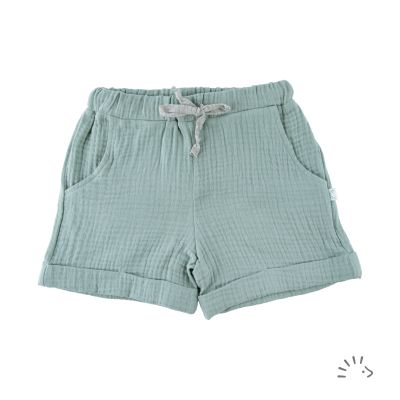 Shorts mit Umschlag Musselin GOTS