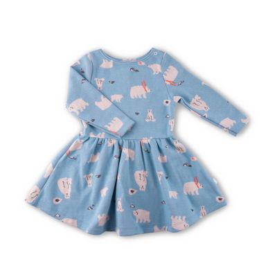 Kleid Langarm Jacquard GOTS