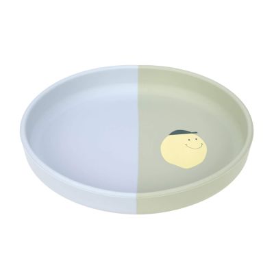 Silicone Plate Lemon blau-grün