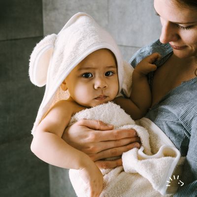 Kapuzenbadetuch Little Monster Webfrottee