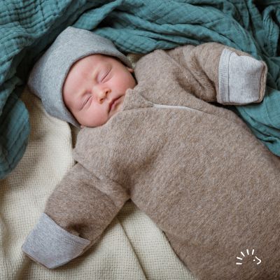 Schlafsack Newborn 1/1 Baumwollfleece 