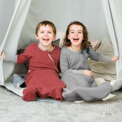 Schlafsack langarm Baumwollfleece GOTS