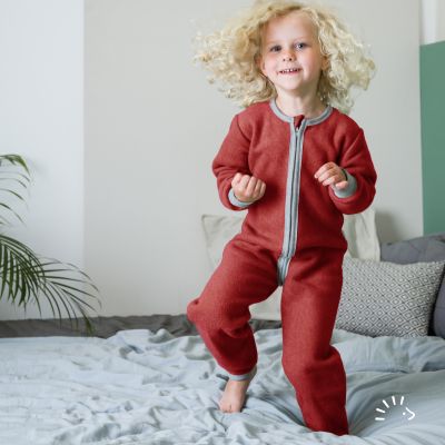 Schlafoverall Baumwollfleece GOTS