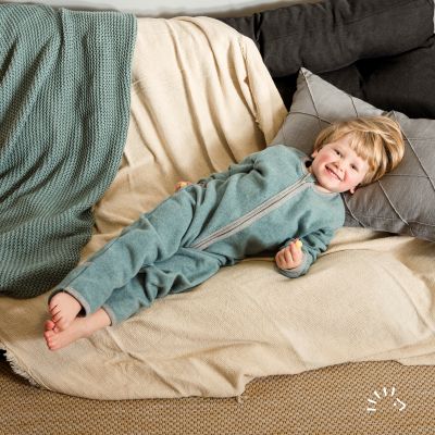 Schlafoverall Baumwollfleece GOTS