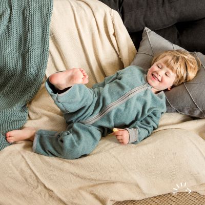 Schlafoverall Baumwollfleece GOTS