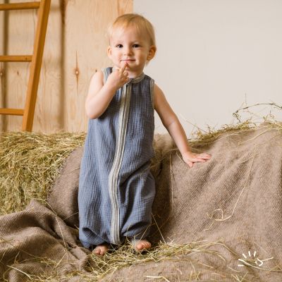 Schlafsack mit Beinen Musselin GOTS