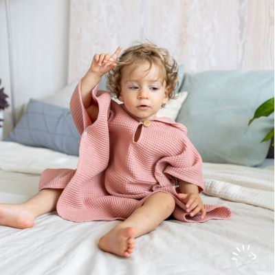 Poncho Woven Waffle GOTS