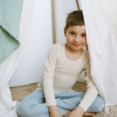 Langarm Unterhemd aus Wolle-Seide