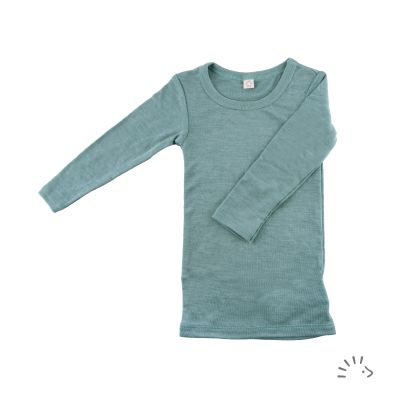 Langarm Unterhemd aus Wolle-Seide 