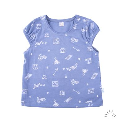 Kurzarmshirt mit Puffärmel Singel Jersey