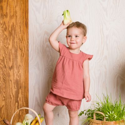 Shirt mit Rüschen Musselin GOTS