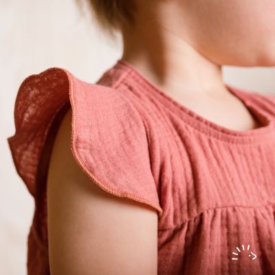 Shirt mit Rüschen Musselin GOTS