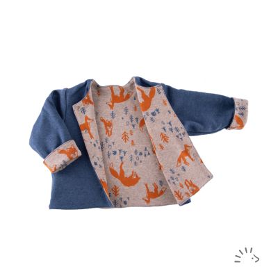 Gefütterte Wendejacke Interlock GOTS