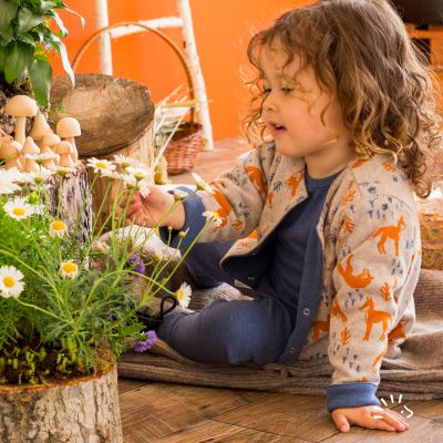 Gefütterte Wendejacke Interlock GOTS