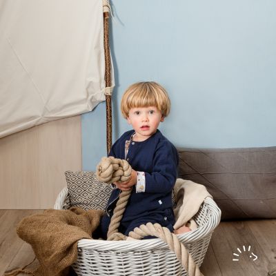 Gefütterte Wendejacke Musselin GOTS/Single Jersey