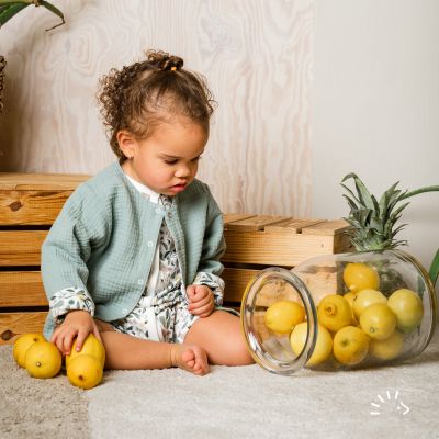 Gefütterte Wendejacke Musselin GOTS/Single Jersey