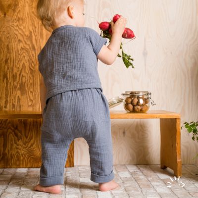 Hose mit Umschlag Musseline GOTS