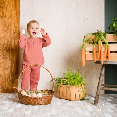 Hose mit Umschlag Musseline GOTS