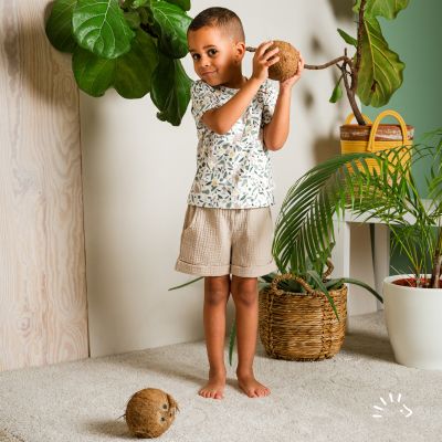 Shorts mit Umschlag Musselin GOTS