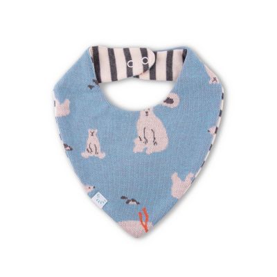 Dreieckstuch wendbar Jaquard Polarbär