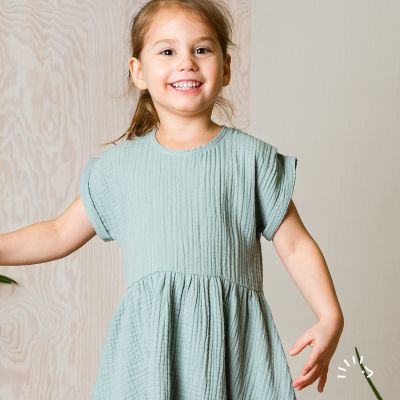 Kurzarmkleid Musselin GOTS