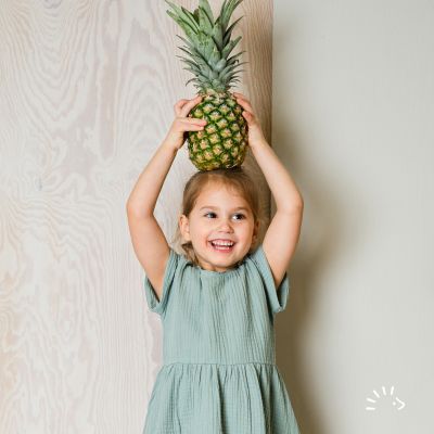 Kurzarmkleid Musselin GOTS